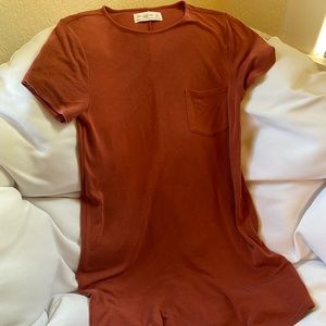 Burnt Orange Abercrombie T-Shirt Dress
